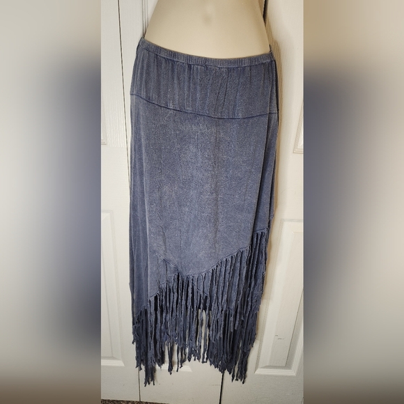 Nostalgia Dresses & Skirts - Nostalgia fringe maxi wrap skirt boho bohemian festival size medium western